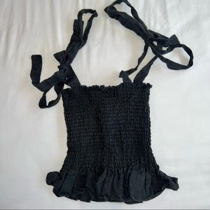 reformation black tie top